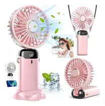 Comprar Ventilador De Mini Recargable Ventilador Portátil Base Mano Color Rosa Ventilador De Mano Ventilador Usb Recargable mini ventilador portatil