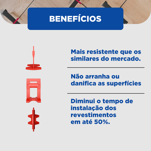 1.000 Clips Niveladores Espaçadores Slim Perfect Piso 3mm - Ferramenta Nivela Porcelanato Azulejo E Ceramica Revestimento Para Piso E Parede Com Fino Acabamento.