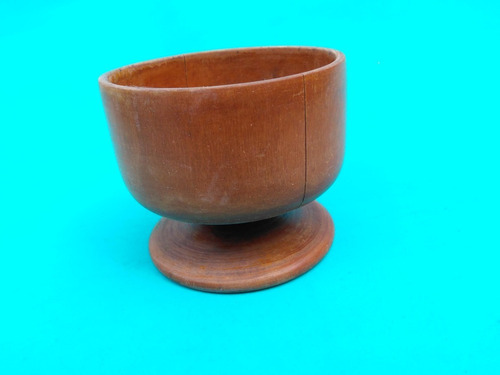 Meonli: Antiguo Vaso Madera Torneado Ancho