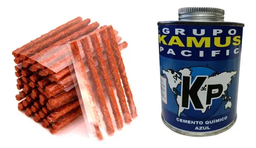 comprar Caja 50 Tiras Parche String Repara Llantas + Pegamento 250ml