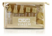 Comprar Kit Porta Frascos Viagem Organizador Shampoo Creme Perfume Cor Bege Frasqueira