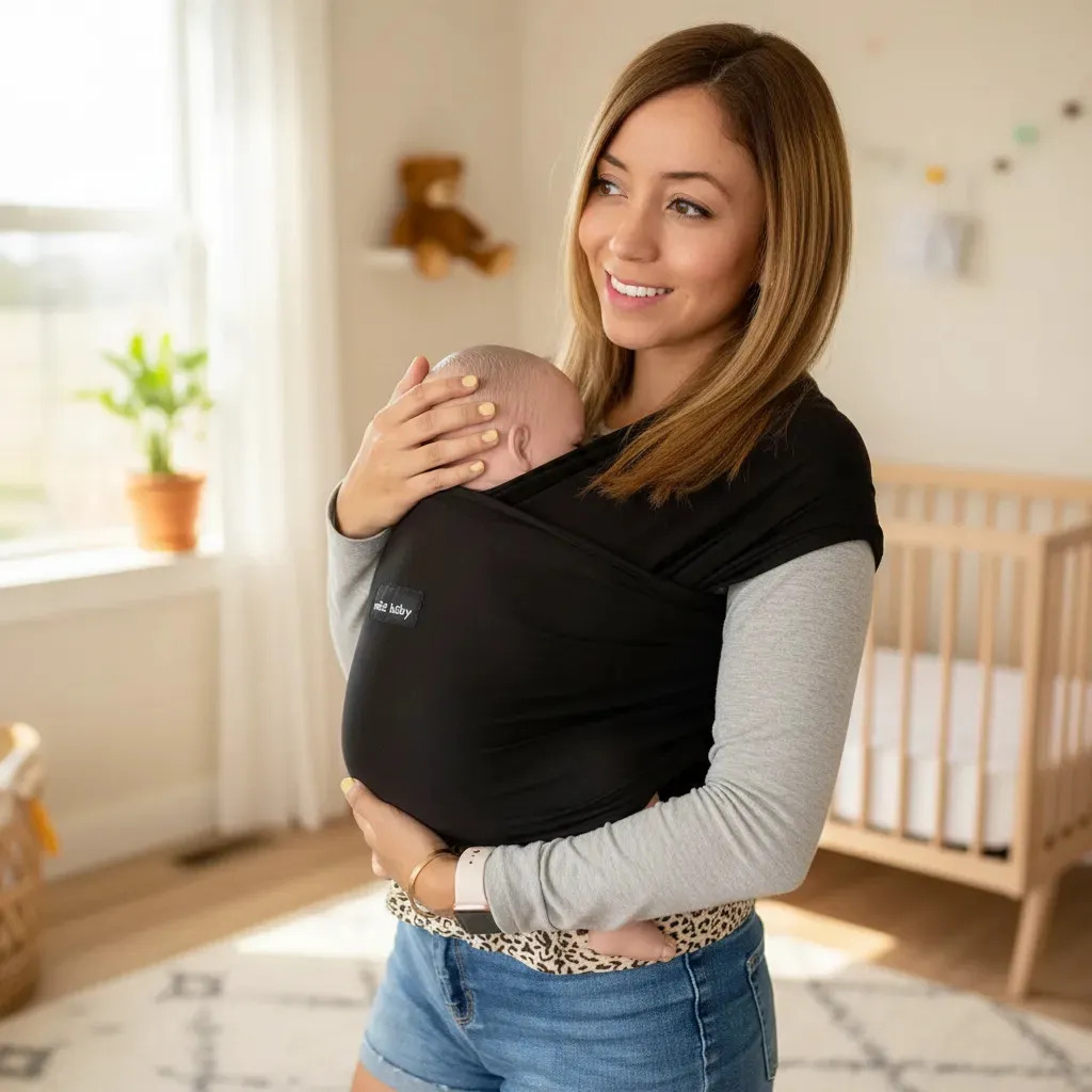 Rebozo Para Bebe Fular Ergonómico Portabebés Mae Baby Precio Fabrica Color Fular Elástico Negro