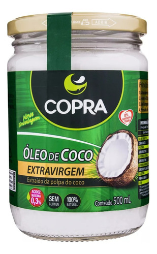 Óleo De Coco Extra Virgem 500ml - Copra Original