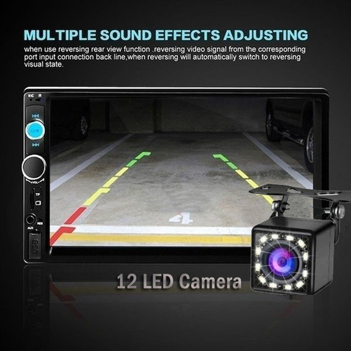 Imagen 5 de 10 de Mirror Link Auto Stereo 7 Con Cámara De Marcha Atrás 7010b