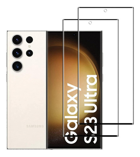 2 Micas Cristal Templado 3d Dureza 9h Para Samsung Galaxy S23 Ultra