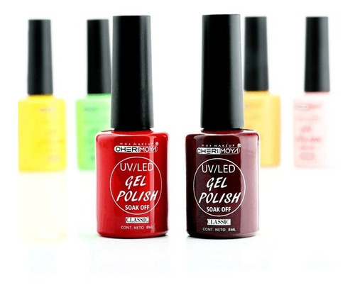 Esmaltes Permanentes Pack 6 Colores 8ml Cherimoya 