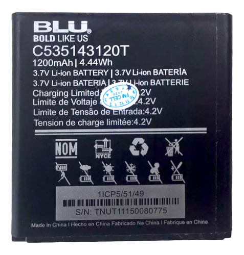 Bateria Blu Advance 4.0 L2 A030