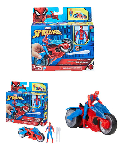 Figura De Acción Spiderman Con Moto Y Accesorios Original 