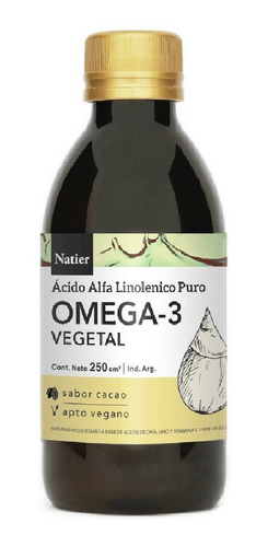 Omega-3 Vegetal  Natier 250ml Apto Vegano