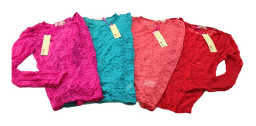 Blusas De Encaje Mujer Unitalla Pack 10pz Colores A Elegir