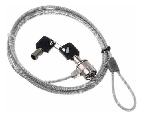 Candado De Seguridad Laptop, Pc Con Llave Cable Acero 1.8m