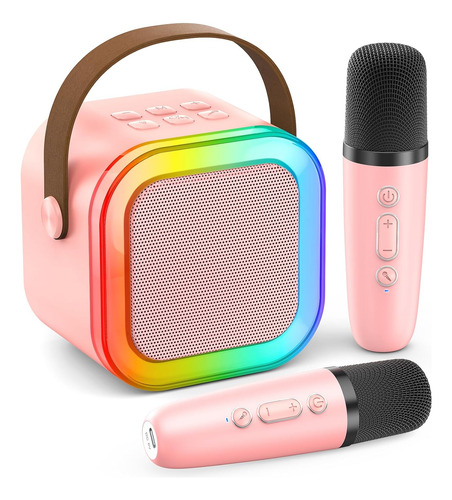 Máquina De Karaoke Mini Bluetooth Rosa
