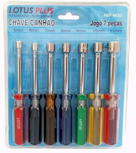 Kit Jogo Chave Canhão 5,6,7,8,9,10,11mm 7 Peças Lotus - 6420