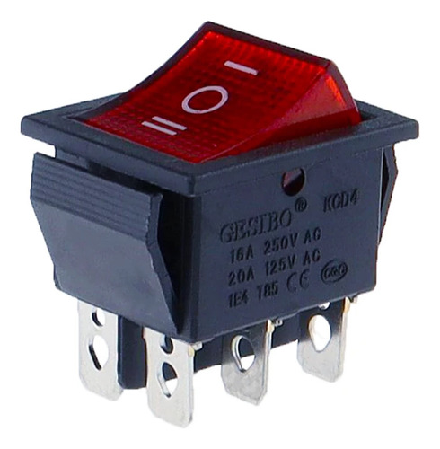 Czke 2pcs Kcd4 Rocker Switch On-off 2 Position 4 Pins / 6