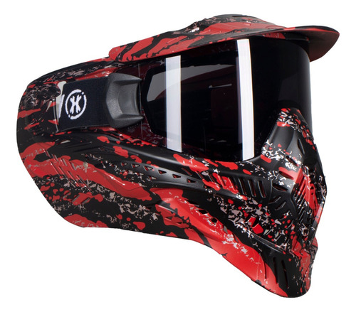 Careta Hstl Motocross Gotcha Pantiball Airsoft Hk Tactica Xp Color Negro Diseño Tigre/rojo Talla Universal