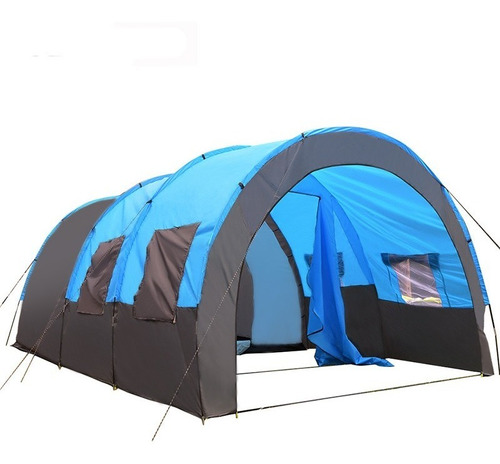 Camping 10 Personas Carpa Tunel Tipo Coleman Doble Capa 2hab