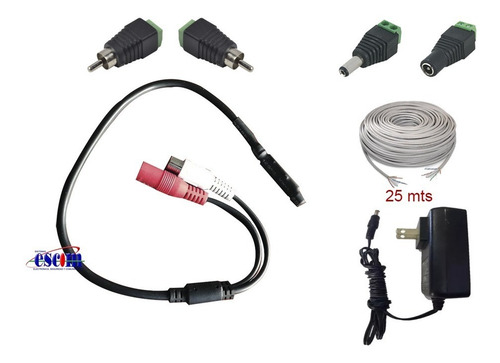 Imagen 1 de 1 de Microfono Epcom Kit Completo Alta Fidelidad Para Cctv 120m