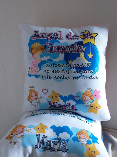 Cojin Oracion Angel De Mi Guarda Recordatorio Regalo