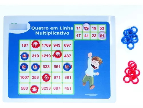 Jogo Quatro em Linha Multiplicativo • MMP Materiais Pedagógicos