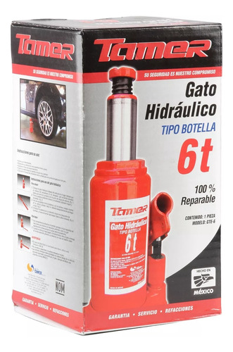 Gato Hidraulico Botella 6 Toneladas Mikels Tamer Gt6 Roja