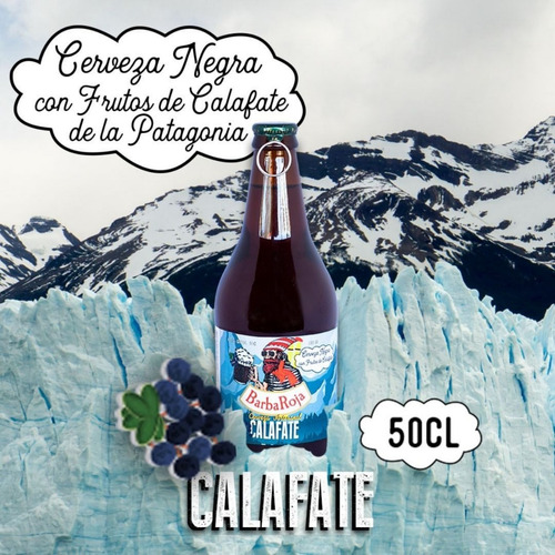 Imagen 4 de 10 de Cerveza Barba Roja Calafate 500ml. Negra Con Frutos
