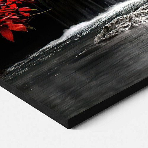 Imagen 3 de 5 de Cuadro Decorativo Mural Triptico Cascada 126x60 Mdf