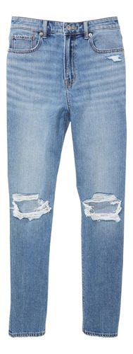 Jeans Mujer American Eagle Mom Rotos 