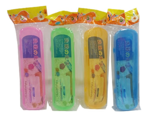 Porta Cepillos De Pasta 21x6cm Viaje Mayoreo 200pz Color