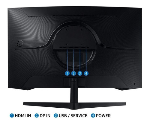 Imagen 3 de 3 de Monitor gamer curvo Samsung Odyssey G5 S32AG55 LCD 32" negro 100V/240V