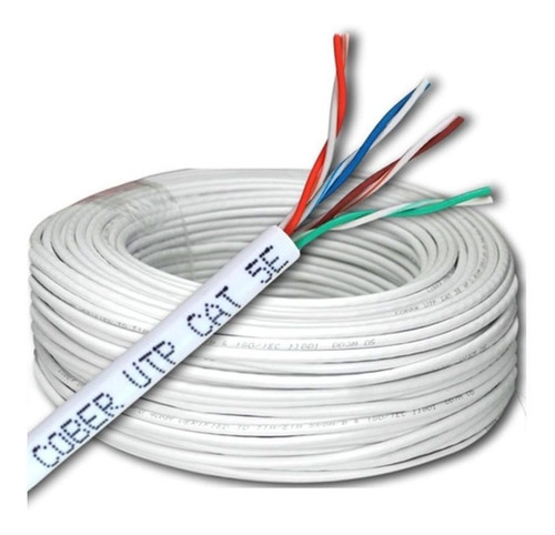 Cable Utp 5e 100% Cobre 100m Rollo