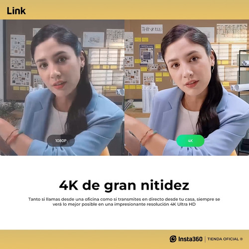 Imagen 5 de 9 de Cámara Web Insta360 Link 4k 60fps Webcam Tienda Oficial
