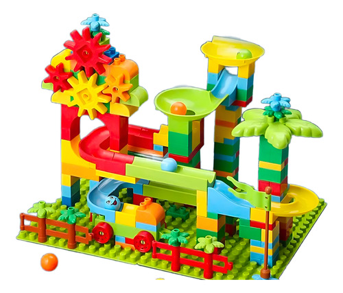 Juego Bloques Construccion Tobogán De Pelotas Didáctico 102p