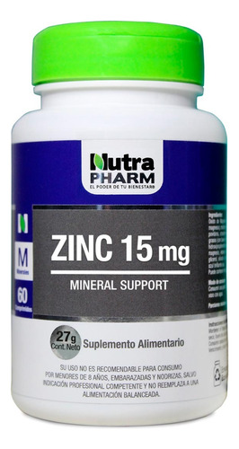 Zinc 15 Mg. Sabor N/A