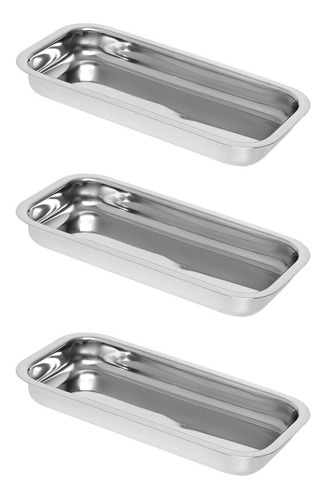 3 Bandejas Cirurgica Inox Pequena Funda Frete Gratis Sm