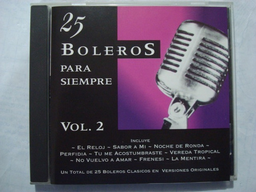 25 Boleros Para Siempre-vol. 2 Cd Sin Rayones