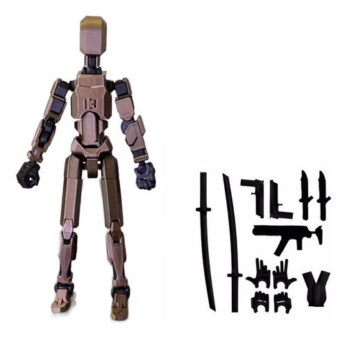 Maniqui Muñeco Articulado Dummy 20 Cm Kit Armas Xl Marron