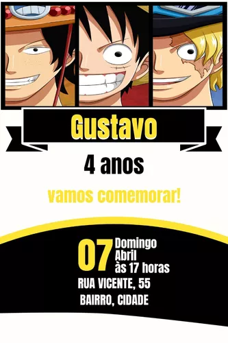 Convite Aniversário One Piece