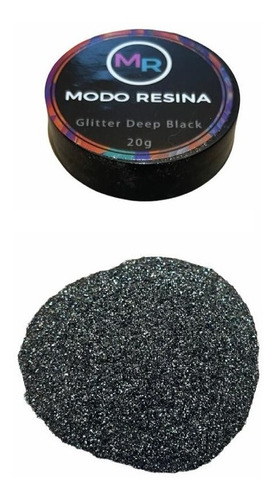 Pigmento Negro Glitter Para Resina Epóxica 20 Gr