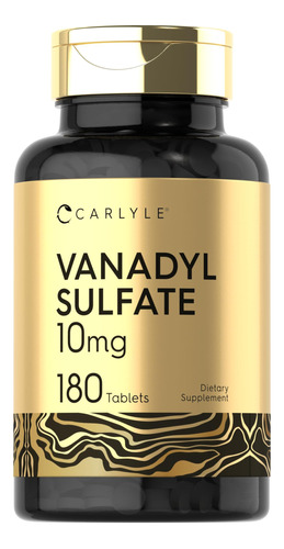 Suplemento Carlyle Vanadyl Sulfato 10 Mg 180 Tabletas