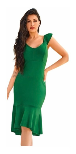 Vestido  Cklass 131-79 Verde Outlet/saldos Mchn