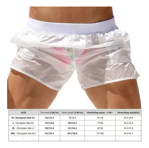 Bañador Transparente Para Hombre, Pantalones De Playa