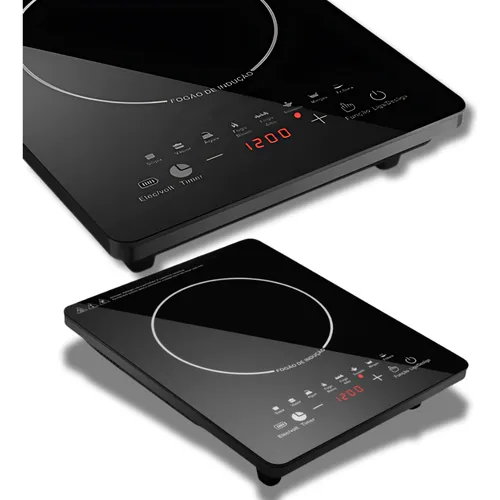 Cooktop Indução Elétrica Magnética Portátil Timer Compacto