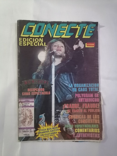 Bon Jovi Revista Conecte Edicion Especial Mexico 1990