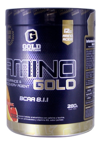 Suplemento En Polvo Gold Nutrition Amino Aminoácidos Sabor Grapefruit En Pote De 280g
