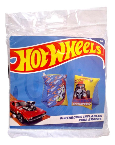Par De Flotis Inflable Salvavidas Brazo Flotador Hot Wheels Color Azul