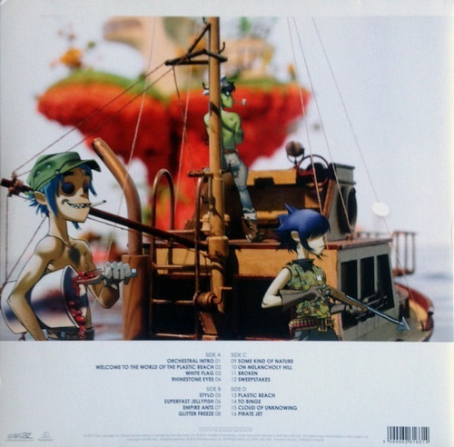 Imagen 2 de 6 de Gorillaz Plastic Beach Vinilo Doble Rock Activity