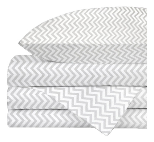 Nap Juego Sábanas Para Cuna Bebé 3pz 70 X 130 Cm Gris Diseño De La Tela Chevron Gris