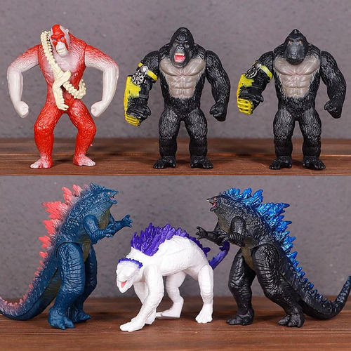Figuras De Acción De Dinosaurio 6 Piezas Juguetes Anime