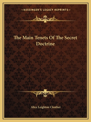 Libro The Main Tenets Of The Secret Doctrine - Cleather, ...