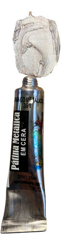 Patina Metalica Em Cera Corfix 391 Branco Metalico 20ml